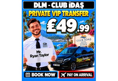 Dalaman to İdaş Club Hotel Marmaris İçmeler 